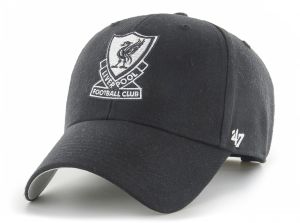 Liverpool 47 Brand MVP Retro Crest Baseball Cap Black White