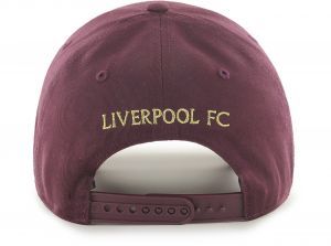 Liverpool 47 Brand MVP Baseball Cap Liverbird Crest Maroon Gold