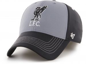 Liverpool 47 Brand Radial MVP Cap Liverbird Crest Black Grey