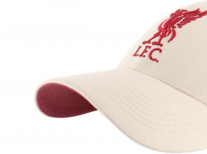 Liverpool 47 Brand Rockey Nook Baseball Cap Bone Beige Red