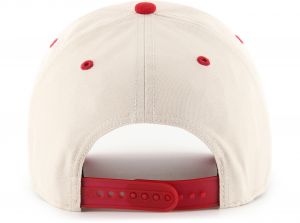 Liverpool 47 Brand Rockey Nook Baseball Cap Bone Beige Red