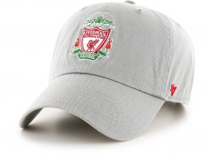 Liverpool 47 Brand Clean Up Baseball Cap Liverpool Crest Grey