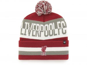 Liverpool 47 Brand Cuff Liverbird Split Crest Pom Red White Grey