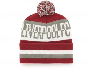 Liverpool 47 Brand Cuff Liverbird Split Crest Pom Red White Grey