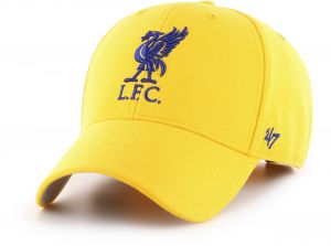 Liverpool 47 Brand MVP Baseball Cap Liverbird Crest Yellow Gold Sweden 75