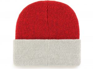 Liverpool 47 Brand Razor Red Two Tone Cuff Beanie Red Grey