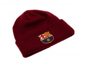 FC Barcelona Burgundy Knitted Turn Up Hat