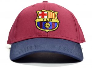 FC Barcelona Deluxe Contrast Baseball Cap Burgandy