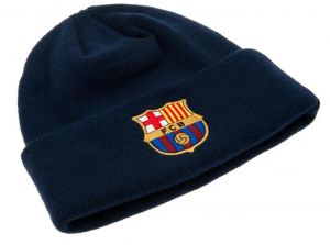FC Barcelona Navy Knitted Turn Up Hat