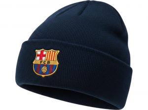 FC Barcelona Navy Knitted Turn Up Hat