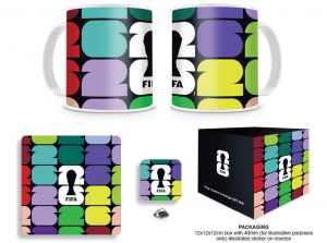 FIFA World Cup 11oz Mug Coaster and Badge Set
