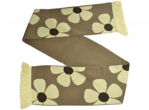 Flower Fashion Scarf Brown