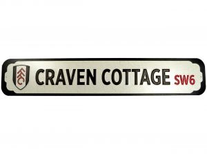 Fulham Deluxe Metal MDF Stadium Signs 60cm x 10cm