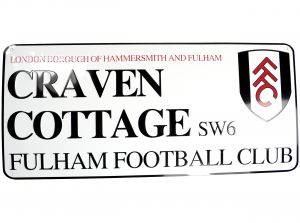 Fulham Metal Street Sign Craven Cottage