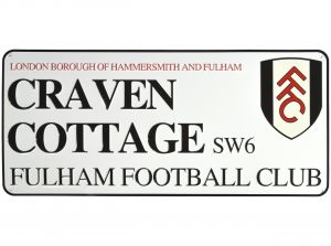 Fulham Metal Street Sign Craven Cottage