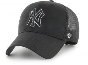 47 Brand NY Yankeees Branson Trucker Snapback Cap Black