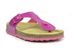 Sanosan Geneve Lacquered Fuchsia Womens Designer Thong Sandals