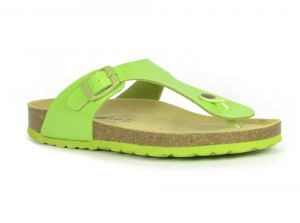 Sanosan Geneve Lacquered Green Womens Designer Thong Sandals