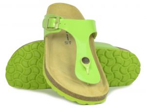 Sanosan Geneve Lacquered Green Womens Designer Thong Sandals