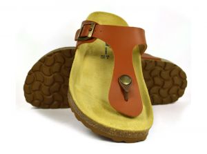 Sanosan Geneve Sano Flor Brown Womens Designer Thong Sandals