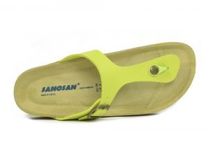 Sanosan Geneve Sano Flor Lime Womens Designer Thong Sandals