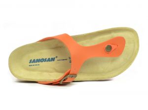 Sanosan Geneve Sano Flor Orange Womens Designer Thong Sandals