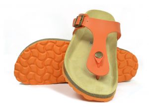 Sanosan Geneve Sano Flor Orange Womens Designer Thong Sandals