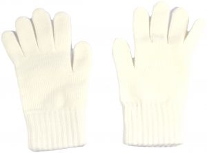 Girls Knitted Gloves Cream