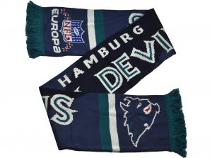 Hamburg Sea Devils ELF Stripe Supporters Scarf Blue Teal White