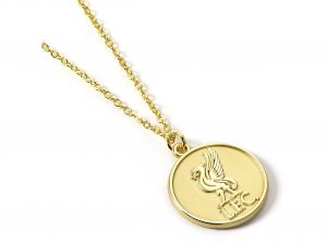 Livepool Gold Tone Crest Necklace