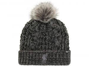 Liverpool 47 Brand Artic Cuff Liverbird Crest Pom Black