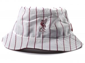 Liverpool 47 Brand Bucket Hat White Red Pinstripe