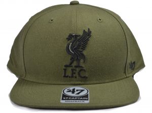 Liverpool 47 Brand Captain Baseball Cap Snapback Dark Green Camo