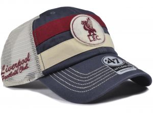 Liverpool 47 Brand Clean UP Mesh Liverbird Crest Baseball Cap Vintage Navy