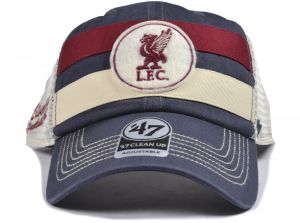 Liverpool 47 Brand Clean UP Mesh Liverbird Crest Baseball Cap Vintage Navy