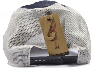 Liverpool 47 Brand Clean UP Mesh Liverbird Crest Baseball Cap Vintage Navy