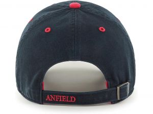 Liverpool 47 Brand Clean Up Relaxed Fit Baseball Cap Black Red