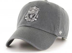 Liverpool 47 Brand Clean Up Relaxed Fit Cap Retro Crest Charcoal