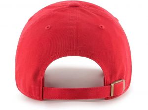 Liverpool 47 Brand Clean Up Relaxed Fit Retro Crest Baseball Cap Red White