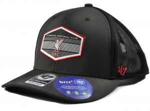 Liverpool 47 Brand Trucker Mesh Baseball Cap Snapback Black White Red