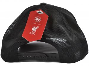 Liverpool 47 Brand Trucker Mesh Baseball Cap Snapback Black White Red