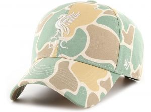 Liverpool 47 Brand MVP Liverbird Crest Relaxed Fit Baseball Cap Duck Camo