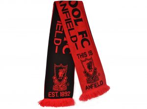 Liverpool Anfield Red Black Jacquard Knit Scarf