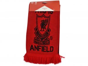 Liverpool Anfield Red Black Jacquard Knit Scarf