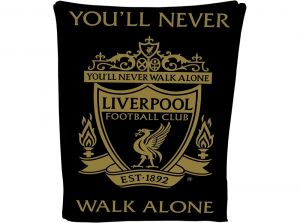 Liverpool Black Gold Fleece Blanket