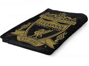 Liverpool Black Gold Fleece Blanket