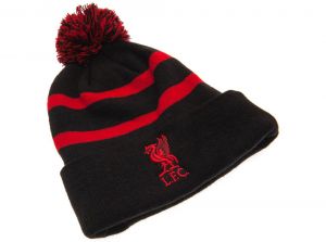 Liverpool Breakaway Kntted Bobble Hat Red Black