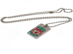 Liverpool Enamel Crest Dog Tag and Chain