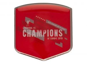 Liverpool FC Champions League Winners 2018 to 19 Badge Keyring and Magnet Set