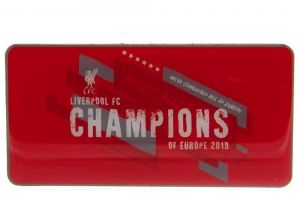 Liverpool FC Champions League Winners 2018 to 19 Badge Keyring and Magnet Set